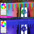 New Iridescent Icicle Lights, APP-controlled Waterfall Eaves Lights
