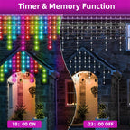 New Iridescent Icicle Lights, APP-controlled Waterfall Eaves Lights