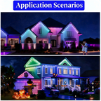 Outdoor Colored LED Smart Control Eaves Light.
