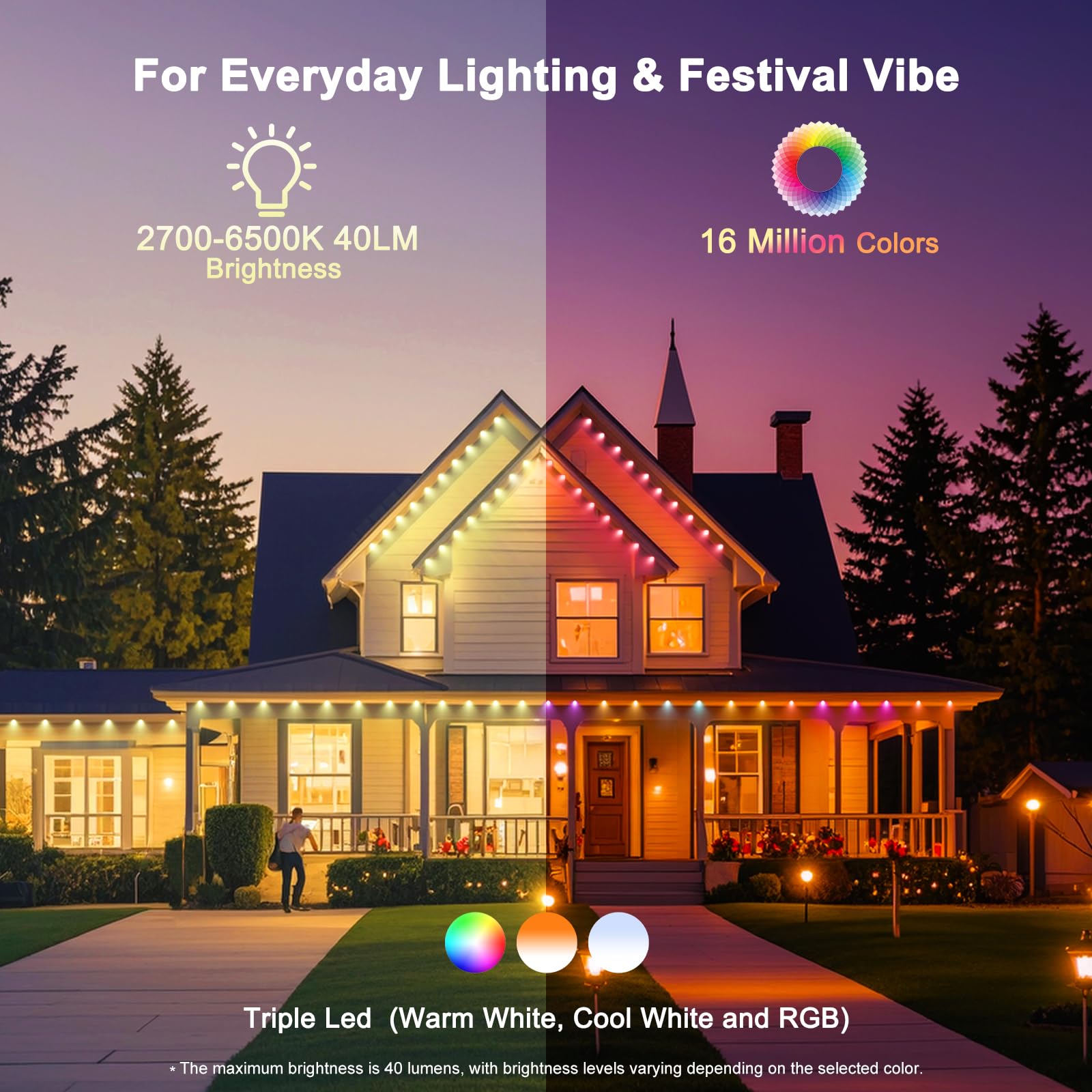 New Outdoor Integrated Courtyard Eaves Light