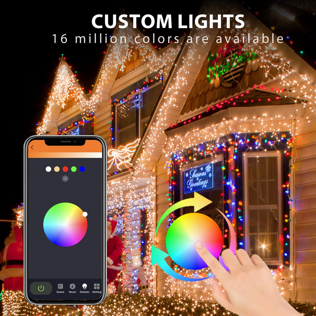 Christmas RGB Smart Point Control Outdoor Icicle Light