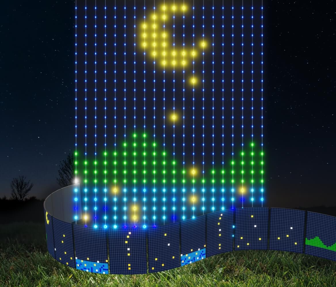 New Colorful Smart DIY Programmable Curtain Light