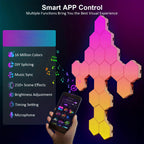 DIY RGB LED Quantum Light Mosaic Honeycomb Wall Light