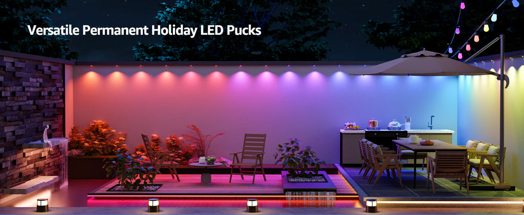 Outdoor Colored LED Smart Control Eaves Light.