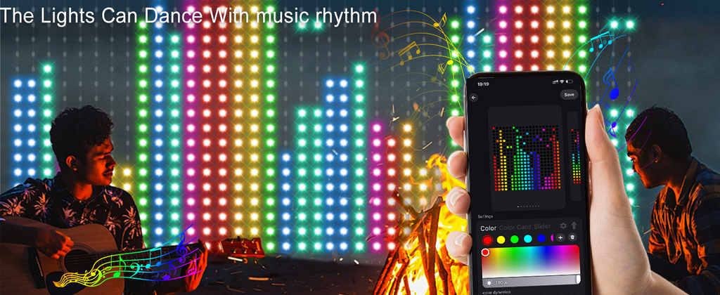 Hot-selling App-Programmable DIY Pattern Smart Curtain Light