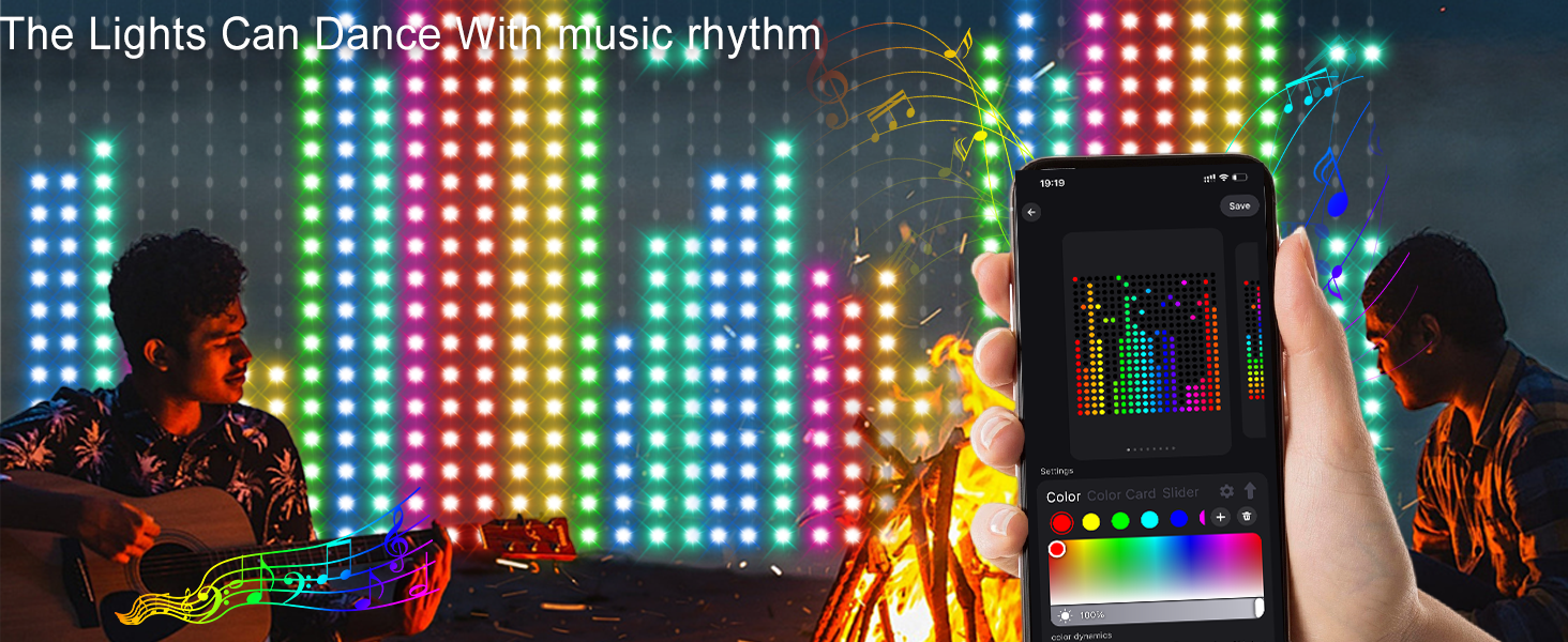 Hot-selling App-Programmable DIY Pattern Smart Curtain Light