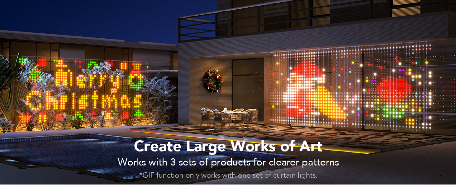 New Color Point-Controlled Linear Light DIY Smart Curtain Light