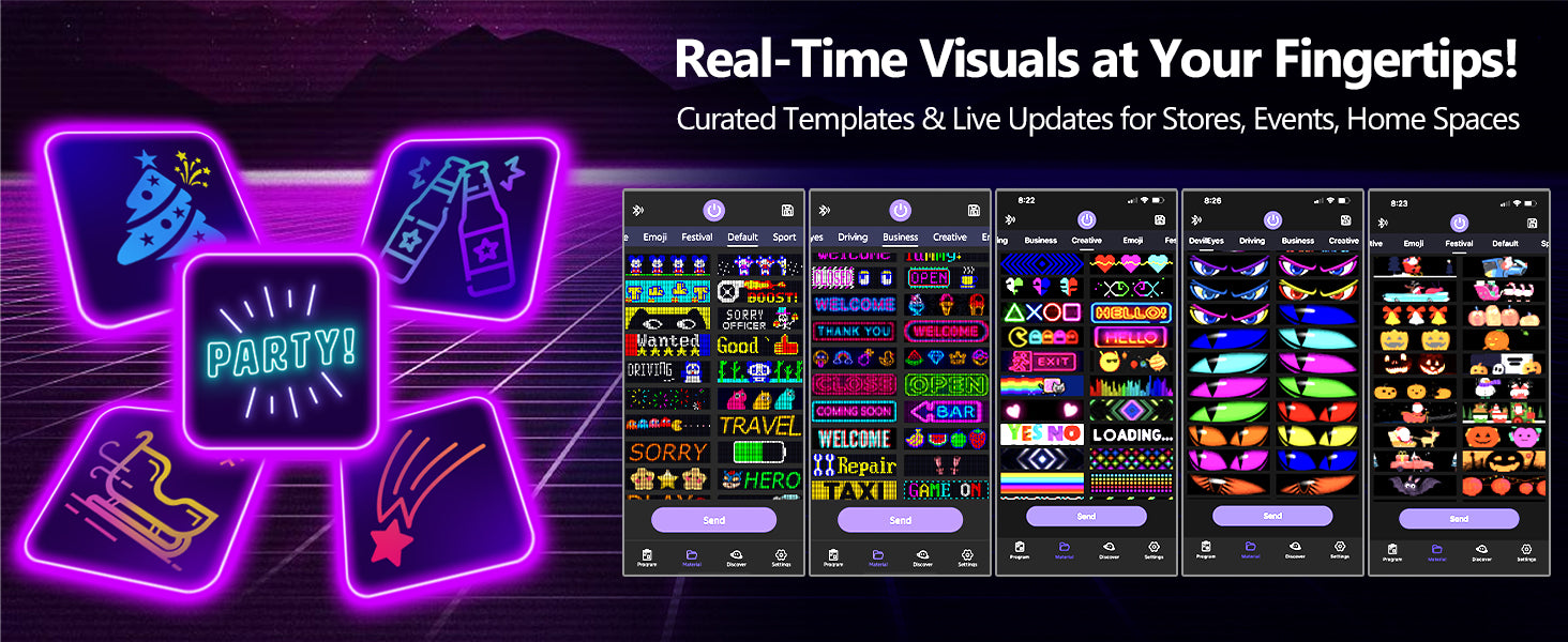 LED Evil Eye Car Soft Screen Bluetooth DIY In-Vehicle Display