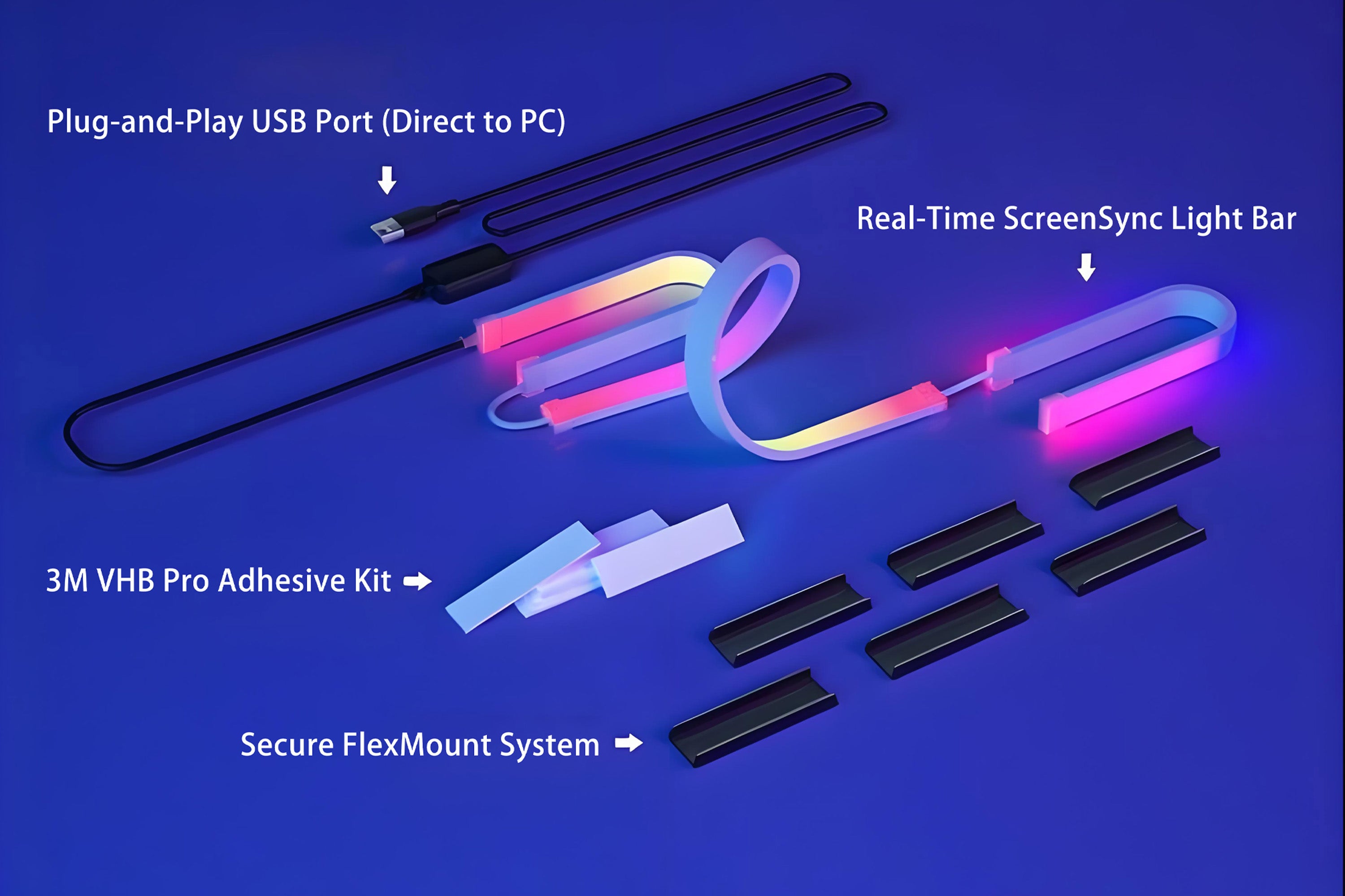 LED Real-Time PC Screen Light Synchronization Backlight Strip