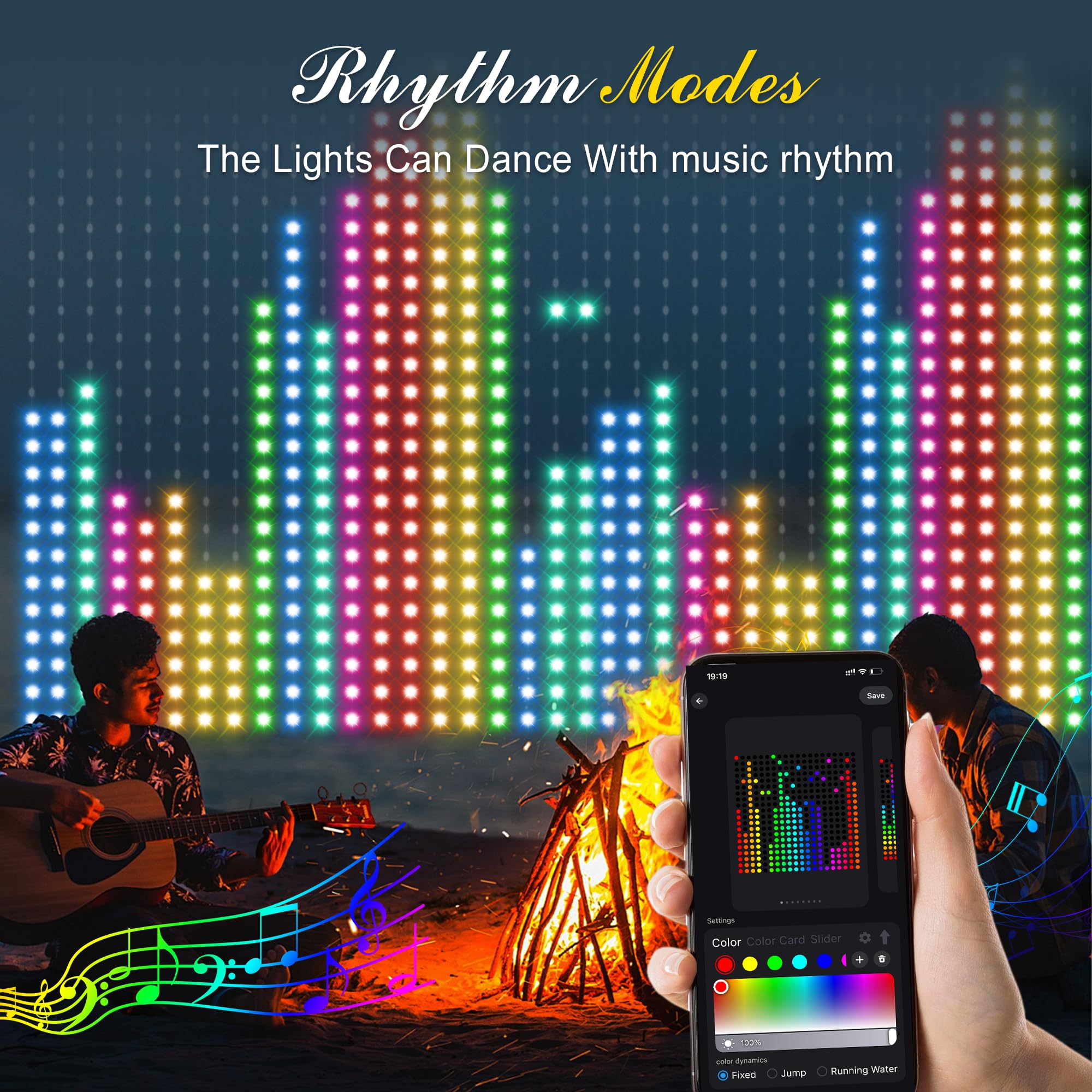 DIY Ambient Decor Smart Programmable Curtain Light