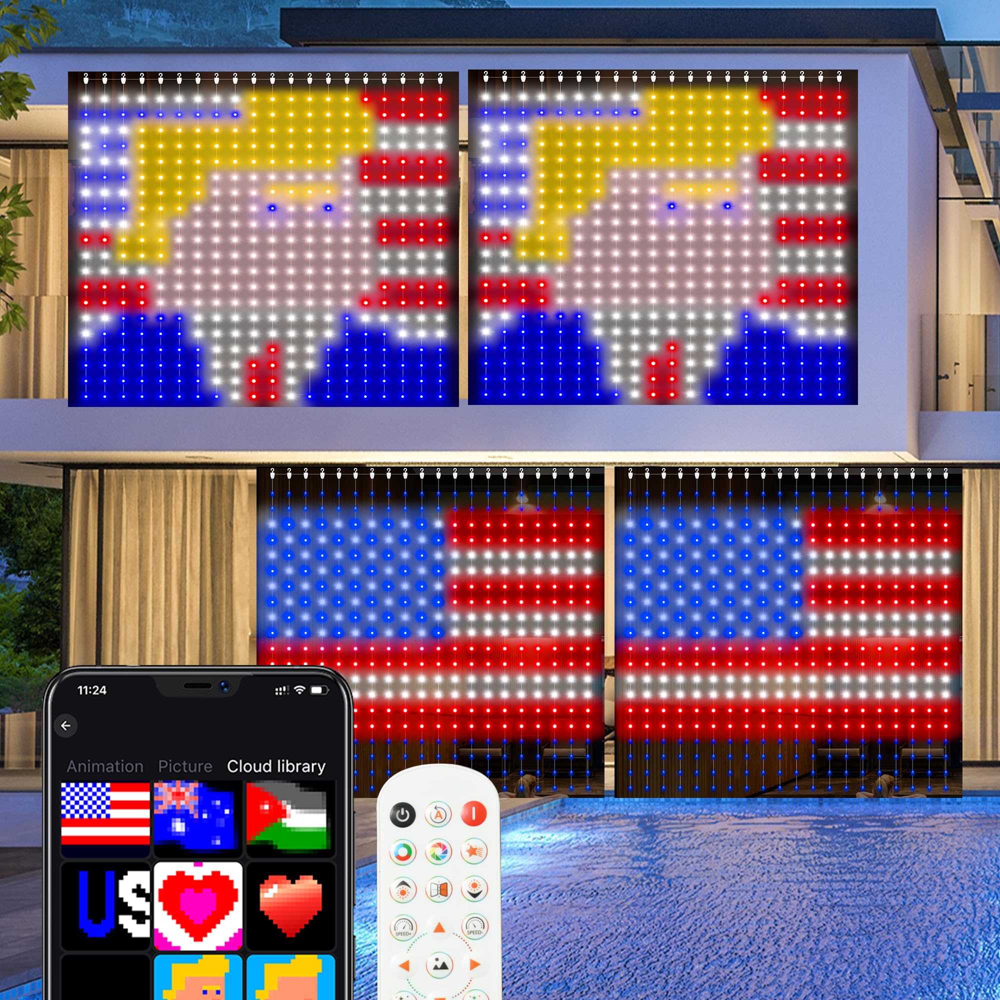 New Color Point-Controlled DIY Curtain Light