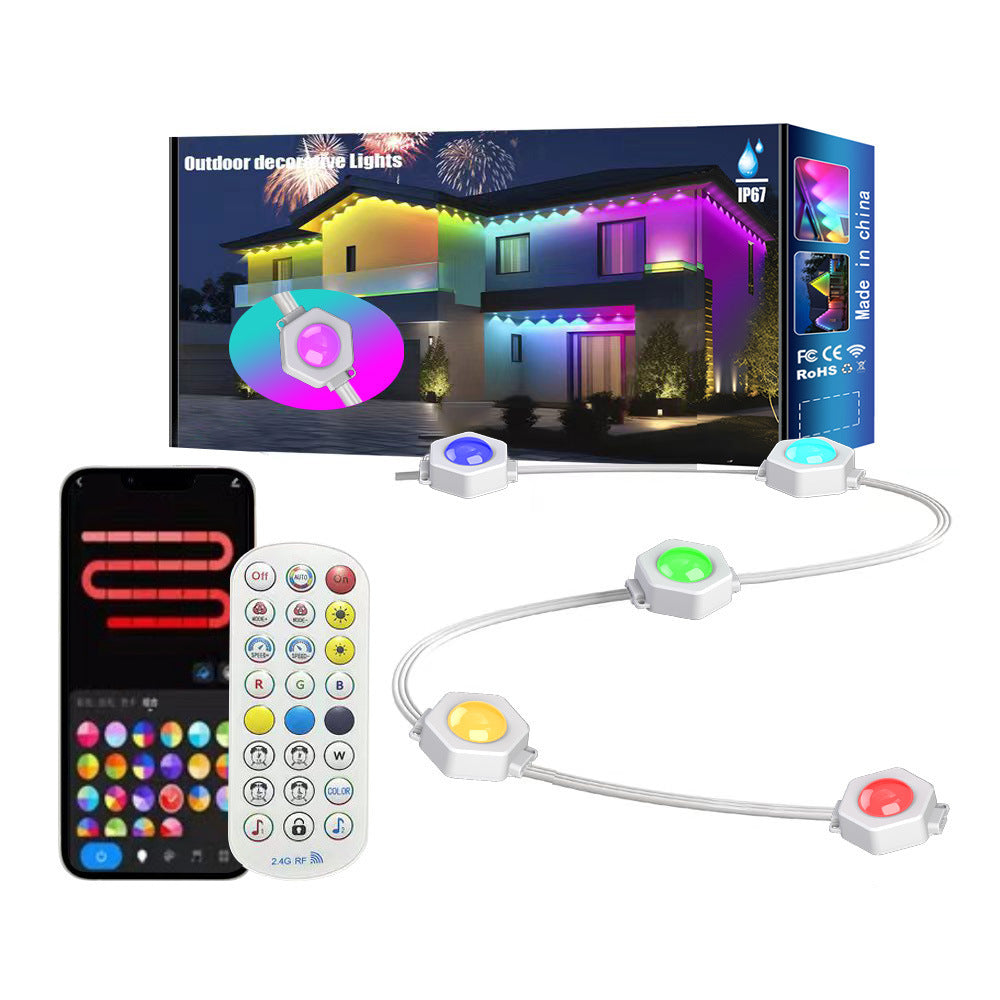 Outdoor Colored LED Smart Control Eaves Light.