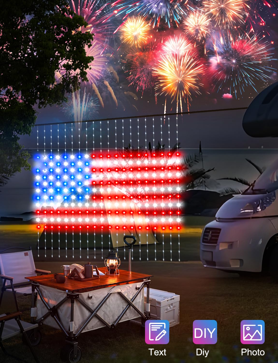 New Color Point-Controlled DIY Curtain Light