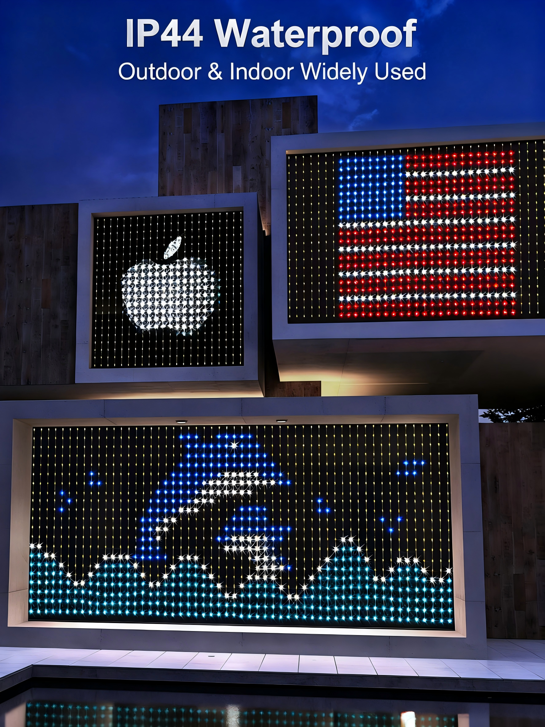 New Color Point-Controlled Linear Light DIY Smart Curtain Light