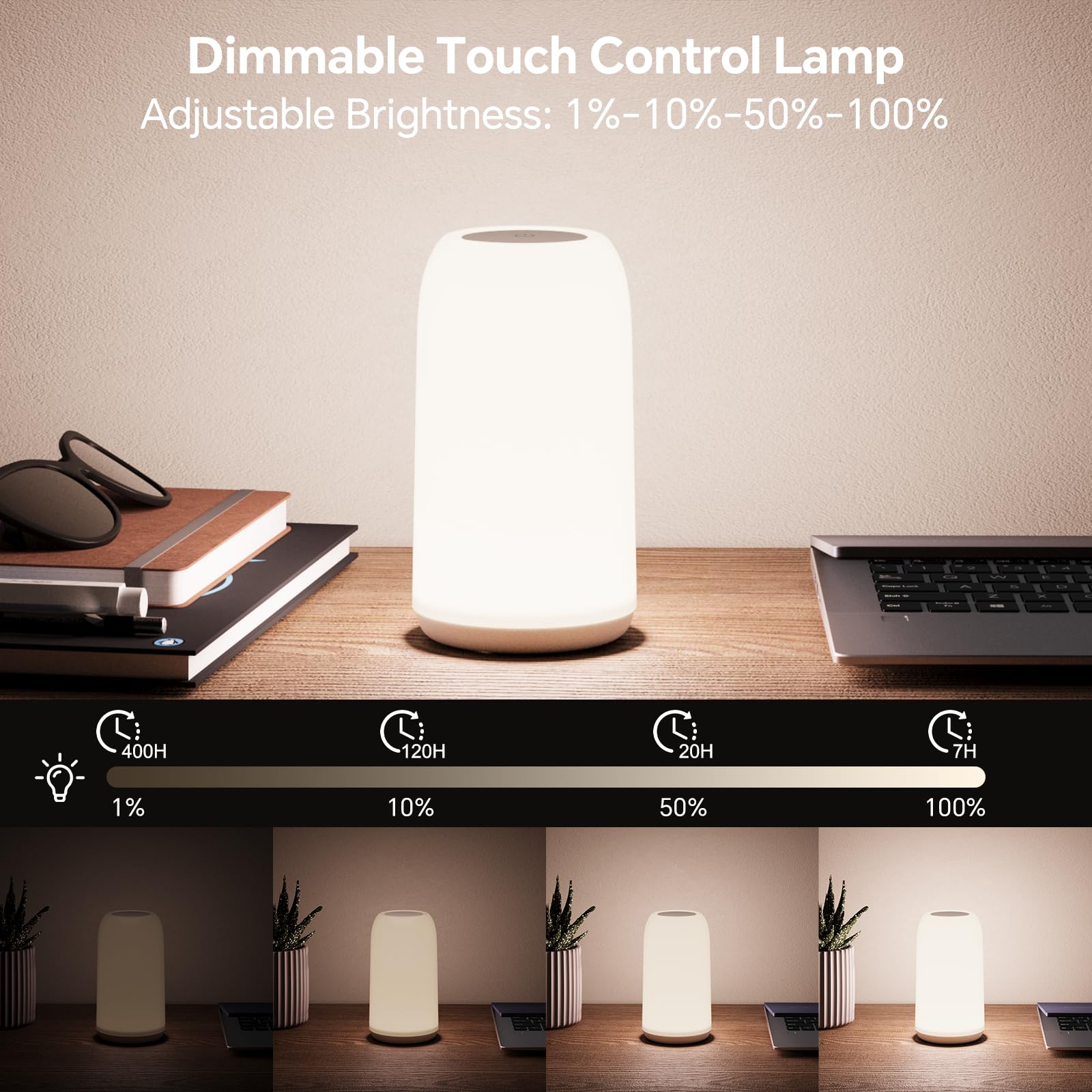LED Smart Bedside Lamp with Bluetooth Speaker Ambient Light