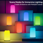 LED Smart Bedside Lamp with Bluetooth Speaker Ambient Light