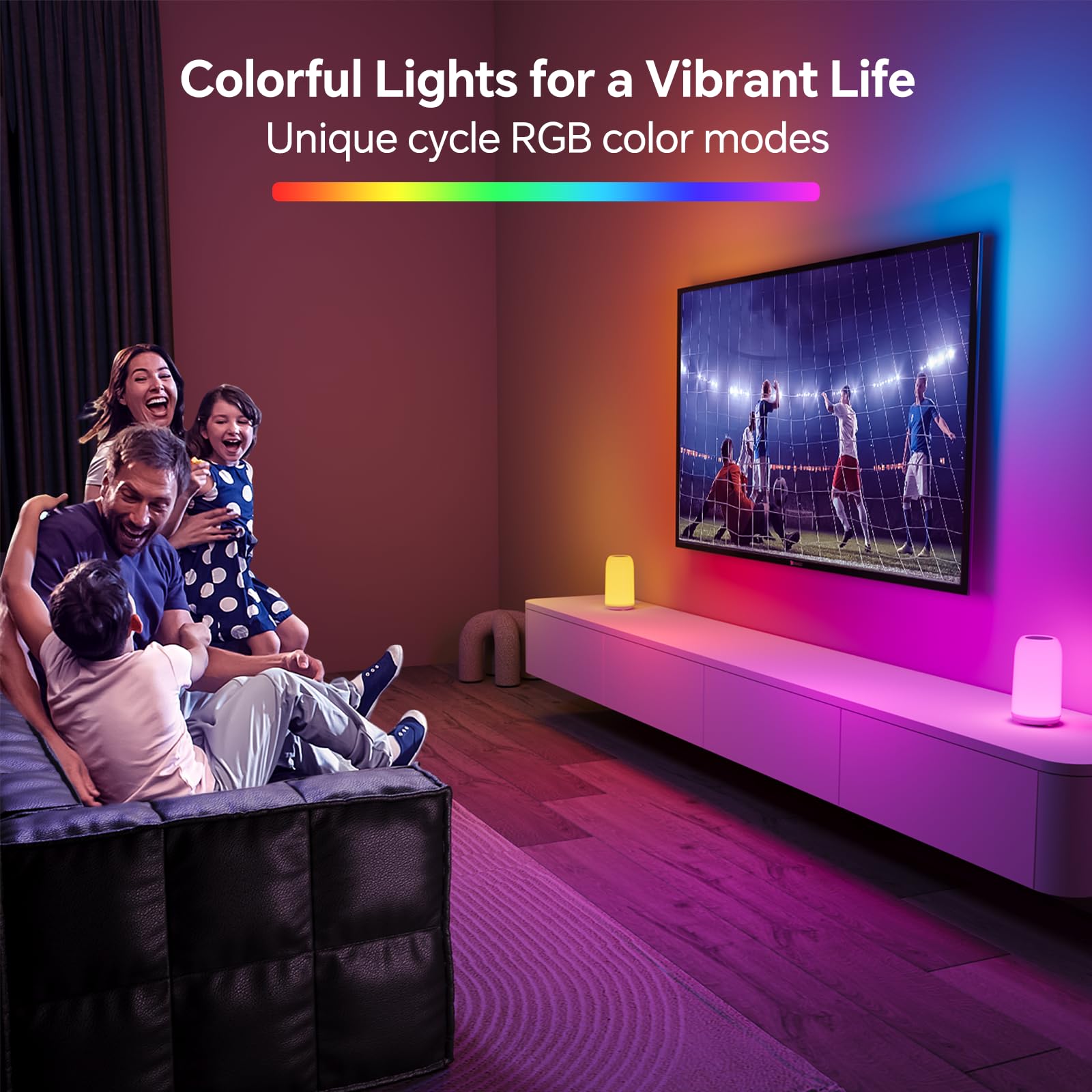 LED Smart Bedside Lamp with Bluetooth Speaker Ambient Light