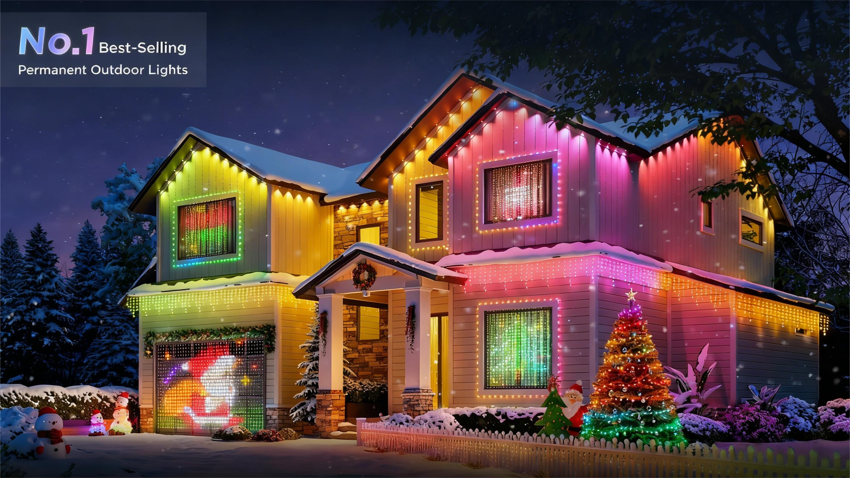 New Iridescent Icicle Lights, APP-controlled Waterfall Eaves Lights